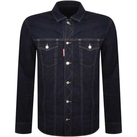 Product Image for DSQUARED2 Relaxed Hemp Shirt Navy