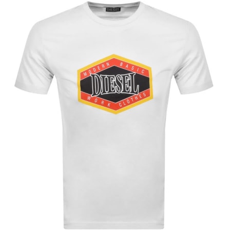 Product Image for Diesel T Diegor E14 Logo T Shirt White
