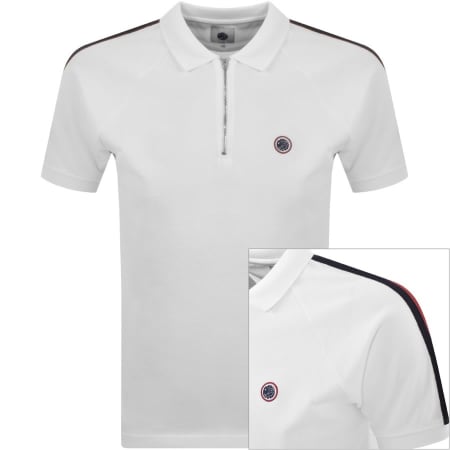 Product Image for Pretty Green Tilby Zip Polo T Shirt White