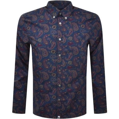 Product Image for Pretty Green Paisley Long Sleeve Shirt Navy