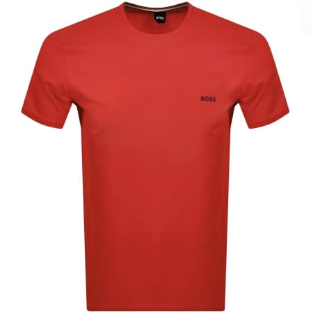 Product Image for BOSS Lounge Crew Neck Logo T Shirt Red