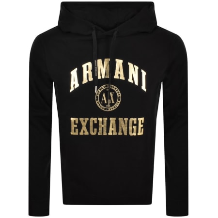 Product Image for Armani Exchange Overhead Logo Hoodie Black