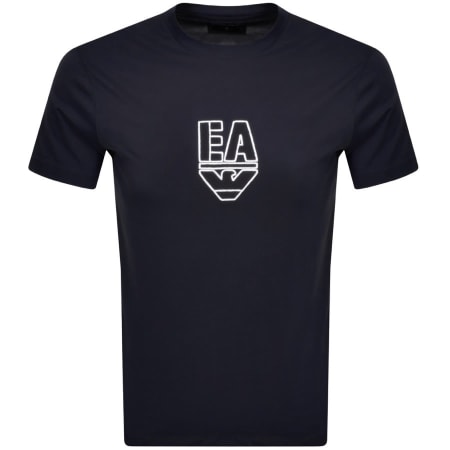 Product Image for Emporio Armani Crew Neck Logo T Shirt Navy
