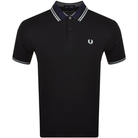 Product Image for Fred Perry Striped Collar Polo T Shirt Black
