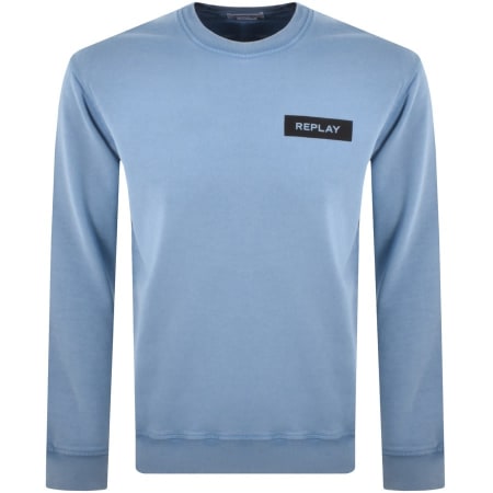 Product Image for Replay Crew Neck Sweatshirt Blue