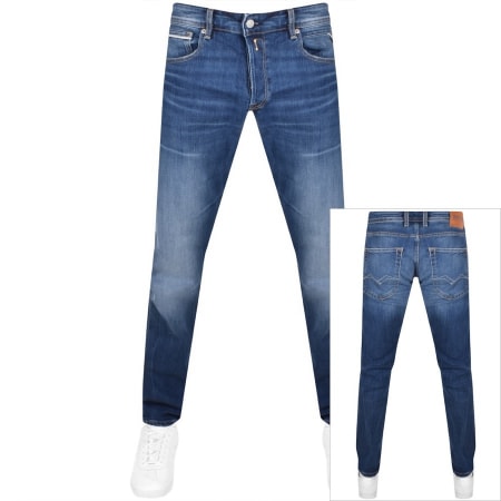Product Image for Replay Grover Straight Mid Wash Jeans Blue