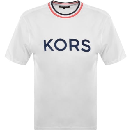 Product Image for Michael Kors Felt Logo T Shirt White