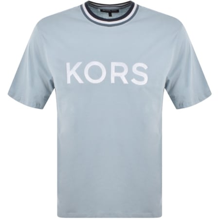 Product Image for Michael Kors Felt Logo T Shirt Blue