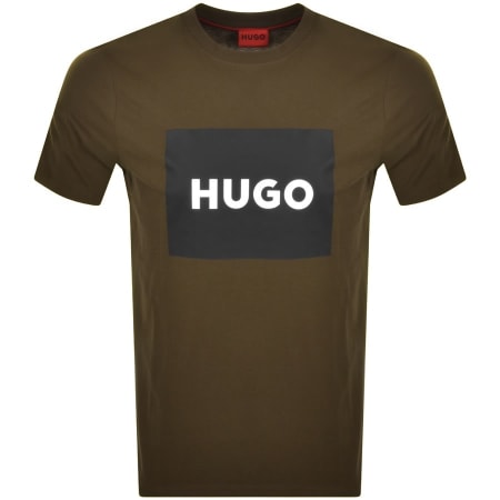 Product Image for HUGO Dulive Crew Neck T Shirt Khaki