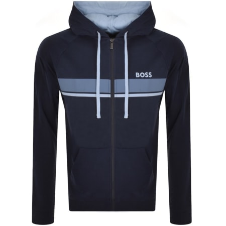 Product Image for BOSS Authentic Full Zip Loungwear Hoodie Navy