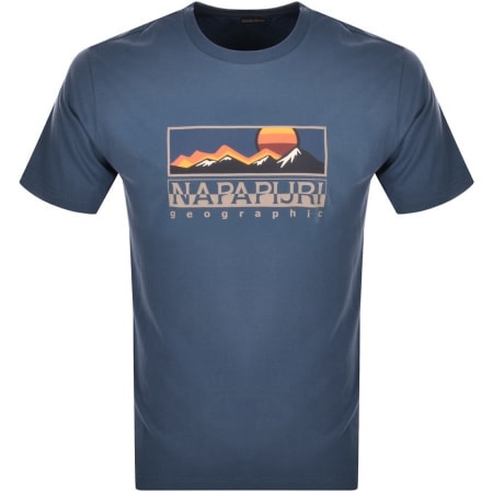 Product Image for Napapijri Freestyle Short Sleeve T Shirt Blue