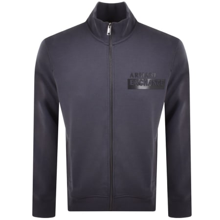 Product Image for Armani Exchange Full Zip Logo Sweatshirt Navy