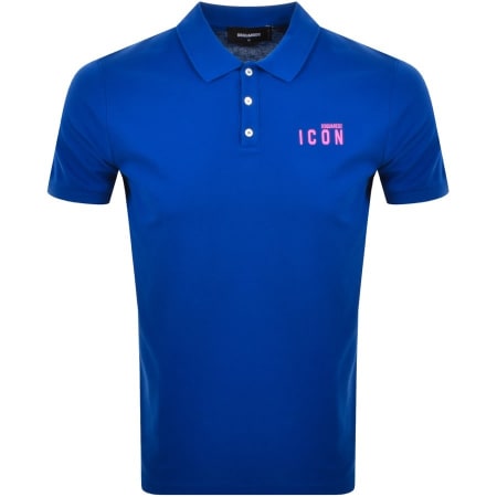 Product Image for DSQUARED2 Logo Polo T Shirt Blue