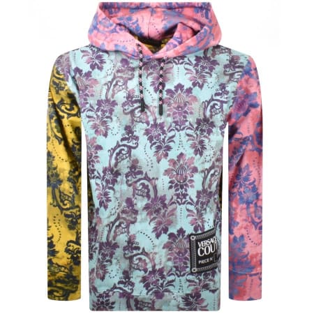 Product Image for Versace Jeans Couture Mix Logo Hoodie Blue