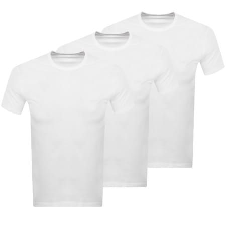 Product Image for BOSS Triple Pack Crew Neck T Shirts White
