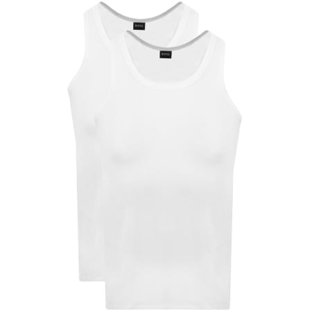 Product Image for BOSS Double Pack Vest T Shirts White