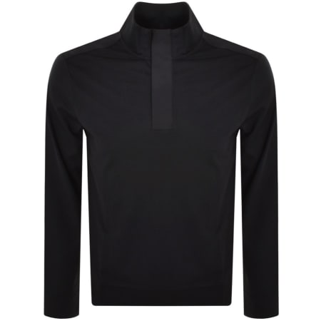 Product Image for Michael Kors Mix Media Half Zip Sweatshirt Black