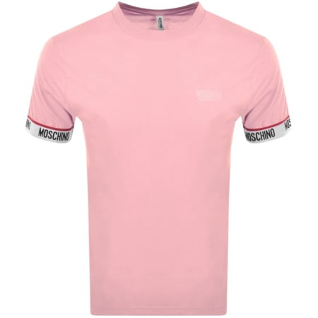 Product Image for Moschino Short Sleeve Tape T Shirt Pink