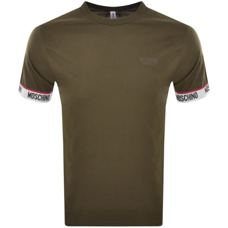 Product Image for Moschino Short Sleeve Tape T Shirt Khaki