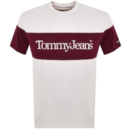 Product Image for Tommy Jeans Linear Block T Shirt White