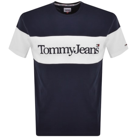 Product Image for Tommy Jeans Linear Block T Shirt Navy