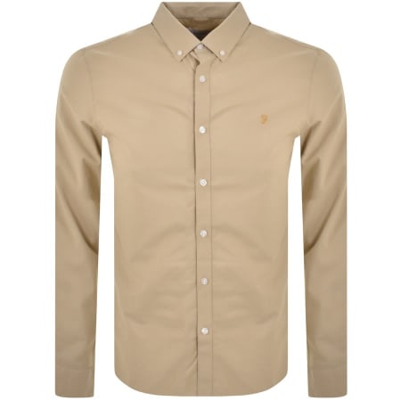 Product Image for Farah Vintage Brewer Long Sleeve Shirt Beige