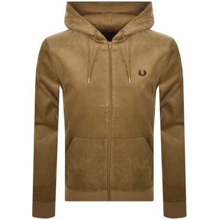 Product Image for Fred Perry Cord Full Zip Hooded Track Top Brown