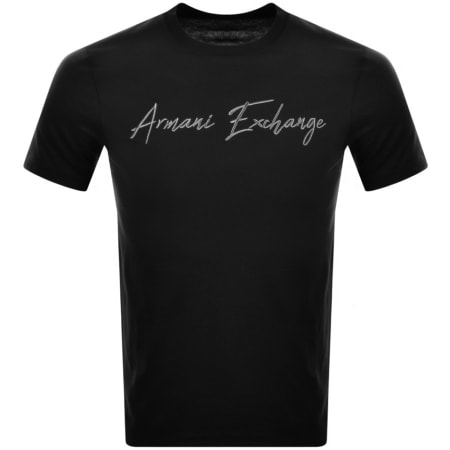Product Image for Armani Exchange Crew Neck Logo T Shirt Black