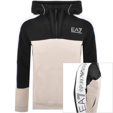 Product Image for EA7 Emporio Armani Logo Hoodie Beige