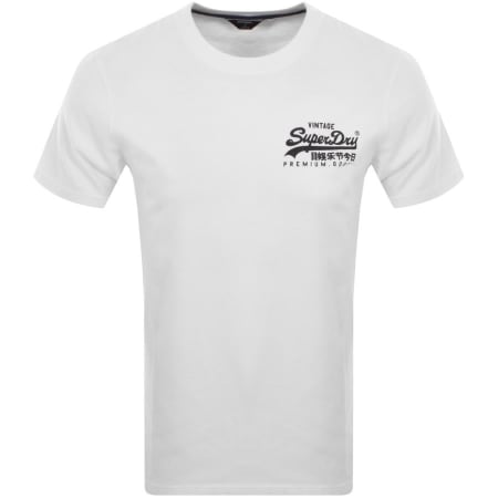 Product Image for Superdry Heritage Logo T Shirt White