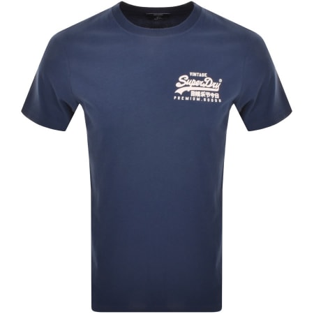 Product Image for Superdry Heritage Logo T Shirt Navy