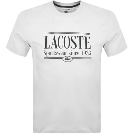 Product Image for Lacoste Short Sleeved Logo T Shirt White