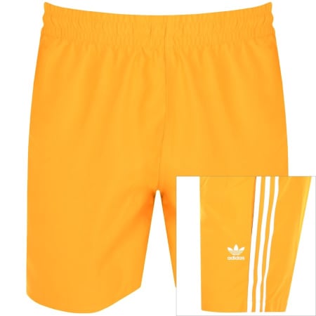Product Image for adidas Originals 3 Stripes Swim Shorts Orange