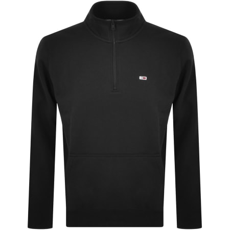 Product Image for Tommy Jeans Half Zip Mock Neck Sweatshirt Black