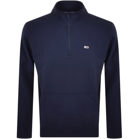 Product Image for Tommy Jeans Half Zip Mock Neck Sweatshirt Navy