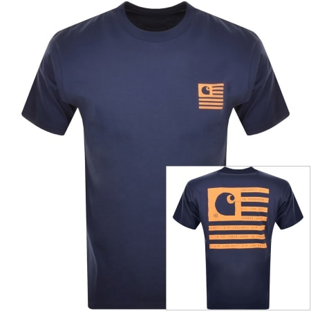 Product Image for Carhartt WIP Label State Flag T Shirt Navy