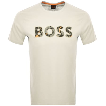Product Image for BOSS Teetrury 2 Logo T Shirt Cream