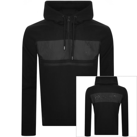 Product Image for Money Cut Through Half Zip Hoodie Black