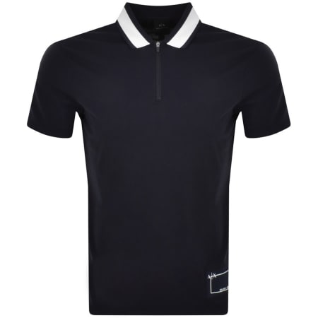 Product Image for Armani Exchange Logo Polo T Shirt Navy