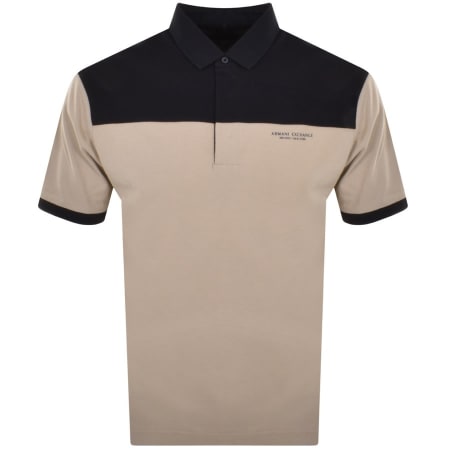 Product Image for Armani Exchange Logo Polo T Shirt Navy