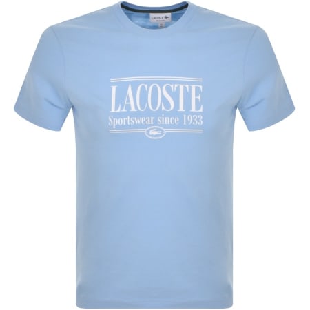 Product Image for Lacoste Short Sleeved Logo T Shirt Blue