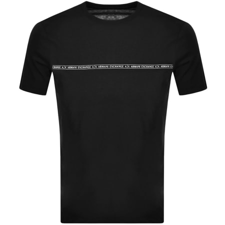 Product Image for Armani Exchange Crew Neck Logo T Shirt Black