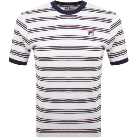 Product Image for Fila Vintage Santiago Stripe T Shirt White