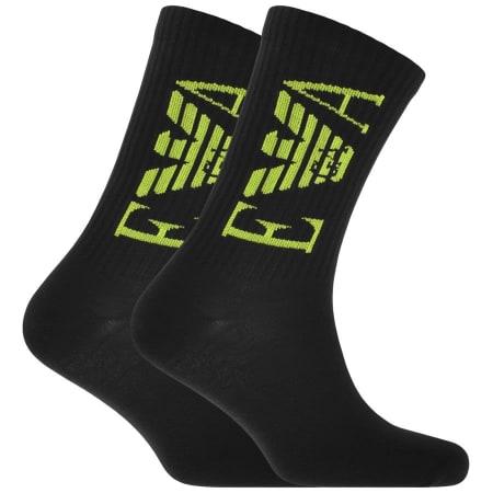Product Image for Emporio Armani 2 Pack Socks Black