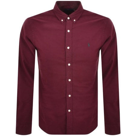 Product Image for Ralph Lauren Long Sleeved Slim Fit Shirt Burgundy