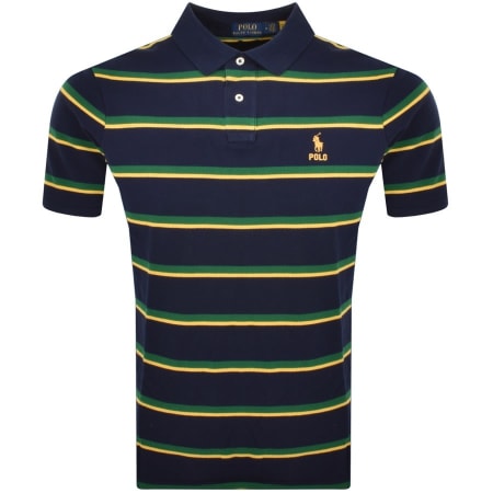 Product Image for Ralph Lauren Striped Polo T Shirt Navy