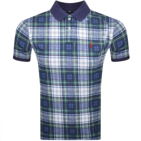 Product Image for Ralph Lauren Check Polo T Shirt Blue