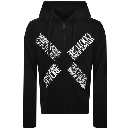 Product Image for Versace Jeans Couture Full Zip Logo Hoodie Black