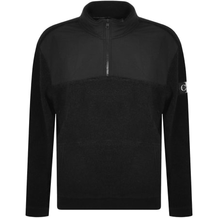 Product Image for Calvin Klein Half Zip Fleece Sherpa Jacket Black