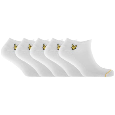 Product Image for Lyle And Scott Five Pack Trainer Socks White